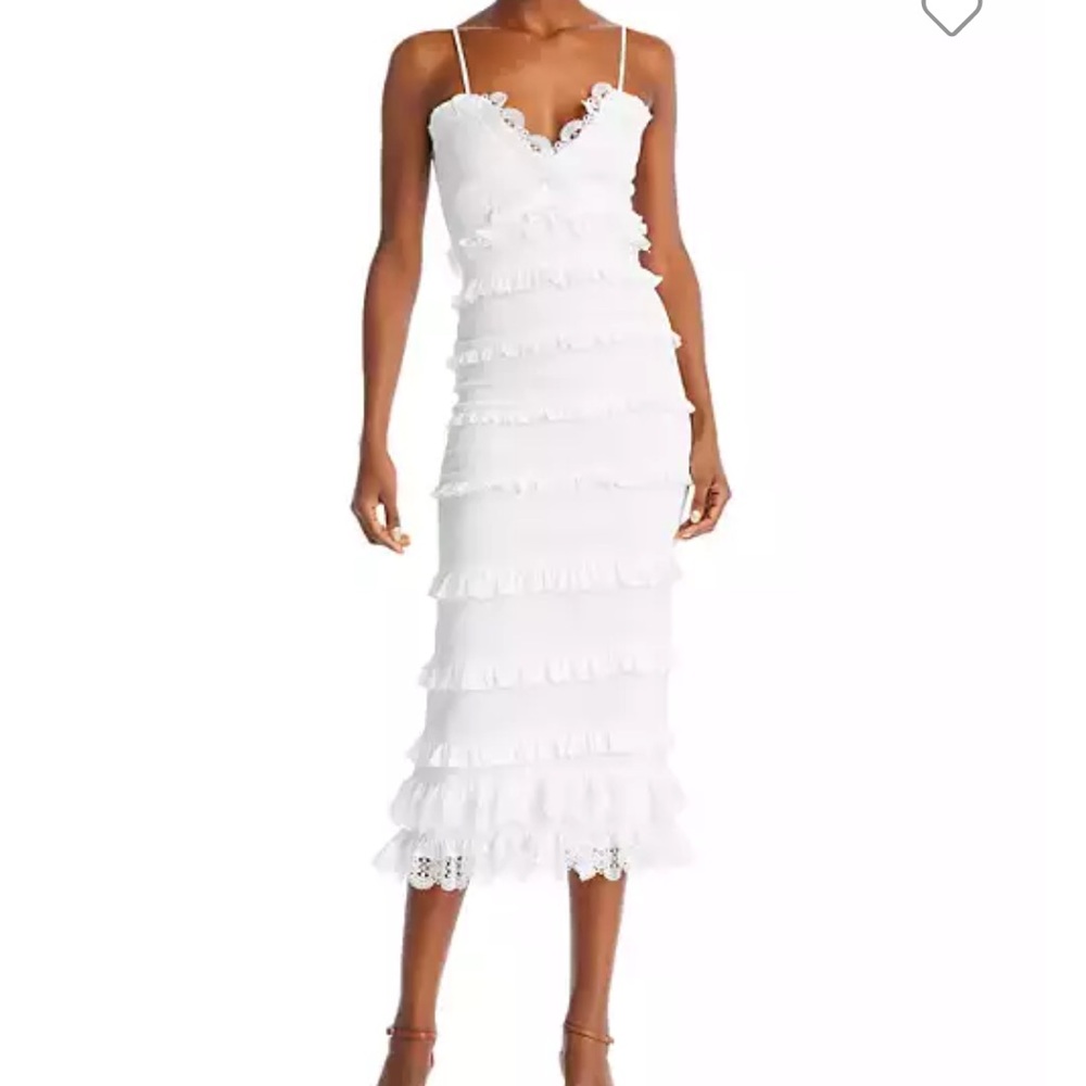 V.chapman Narcisse ruffle trim dress